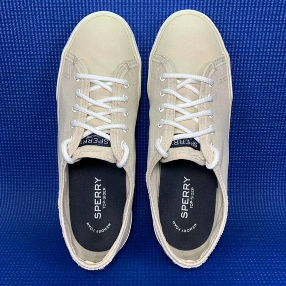 SPERRY TOP-SIDER PIER VIEW FRAY Women`s Size 8.5 Beige Canvas Shoes STS83361 - Picture 6 of 8